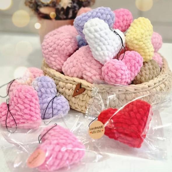 Амигуруми валентинка за полчаса крючком