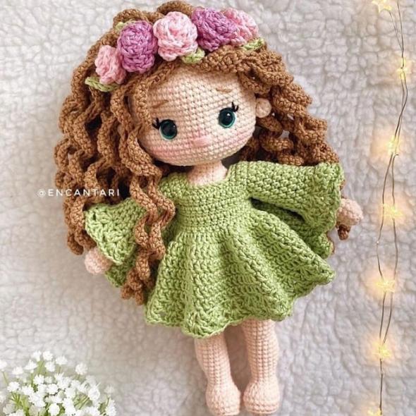 Кукла Розалин крючком