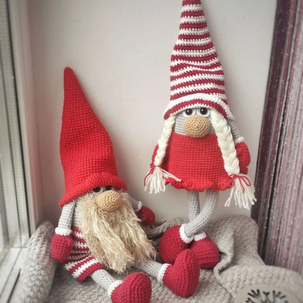 Вязаные скандинавские гномы крючком