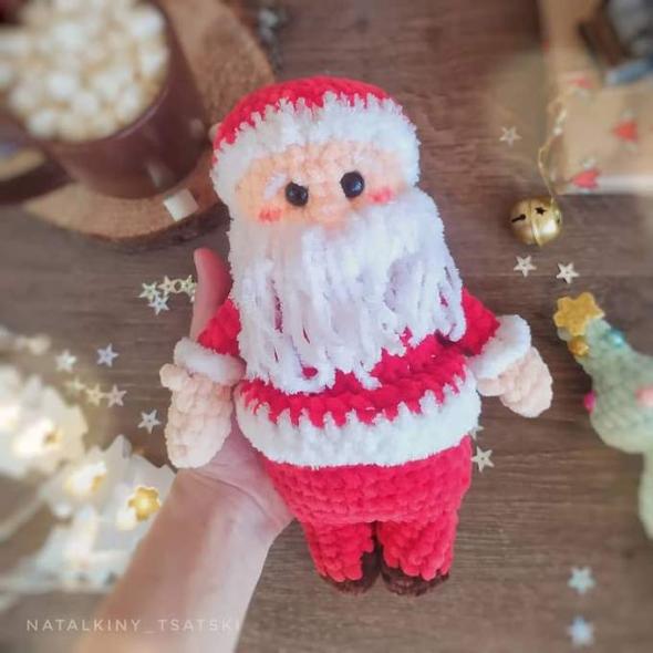 Вязаный мини Санта крючком