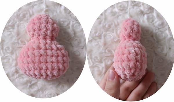 Амигуруми брелок-кролик крючком. Тело