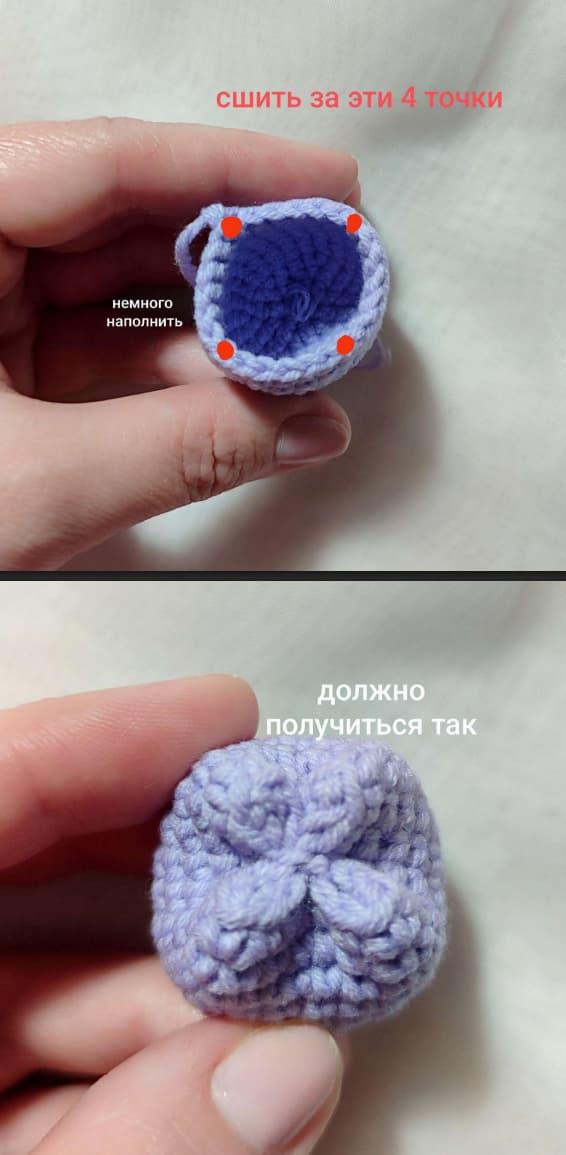 Амигуруми брелок тюльпан крючком