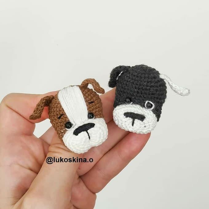 Амигуруми брошь собачка крючком