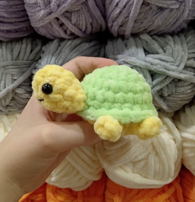 Амигуруми черепашка из плюша крючком