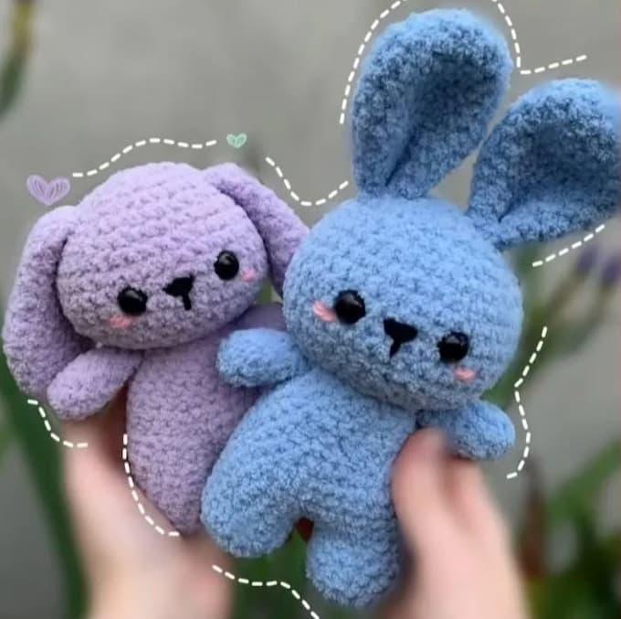 Амигуруми друзья кролики крючком