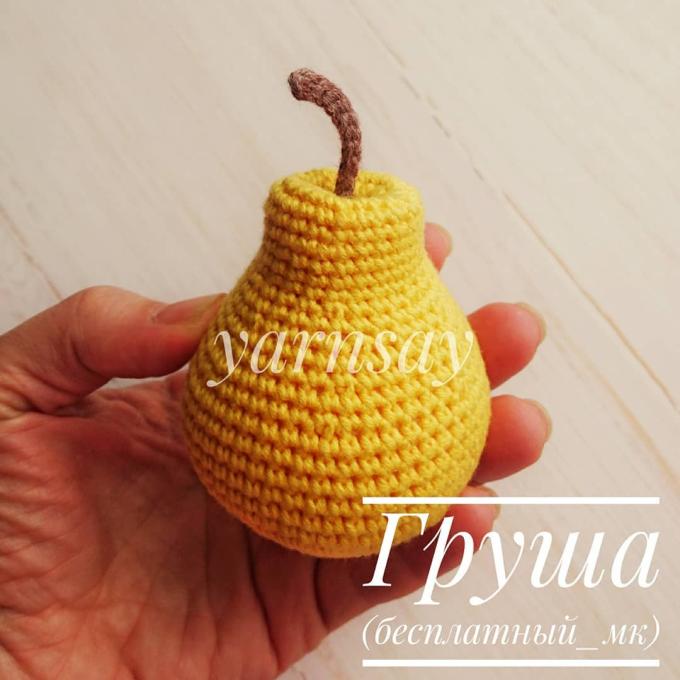 Амигуруми груша крючком