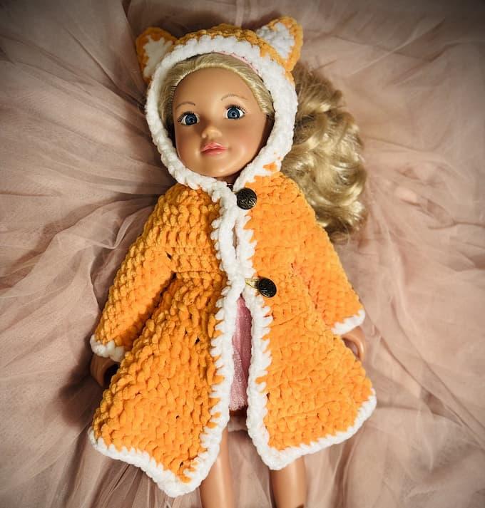 Амигуруми костюм лисёнка крючком