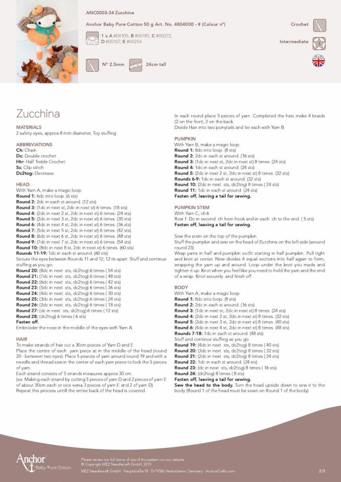 Амигуруми кукла-тыковка крючком