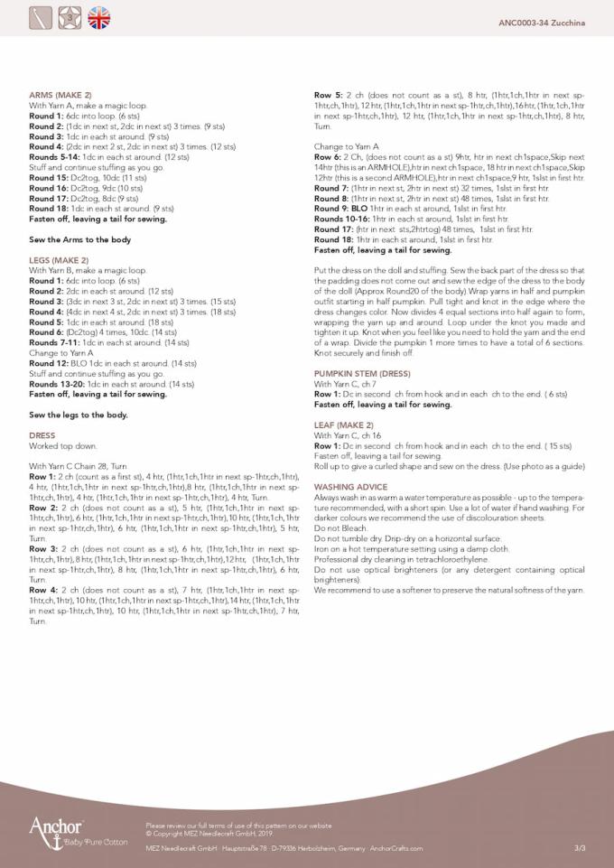 Амигуруми кукла-тыковка крючком