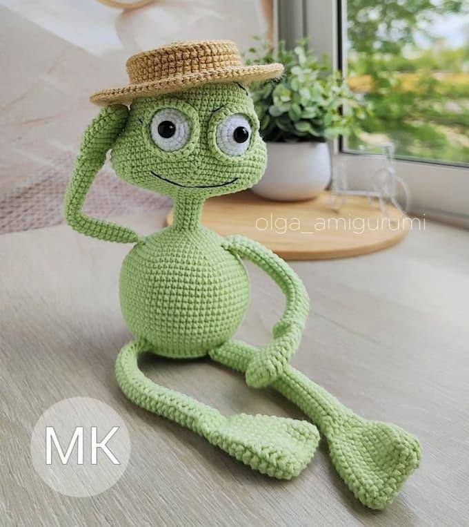 Амигуруми лягушка крючком
