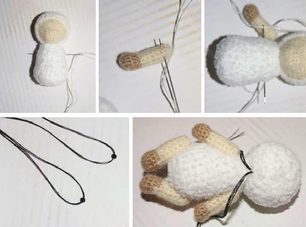 Амигуруми овечка крючком. Сборка игрушки Амигуруми овечка крючком. Сборка игрушки