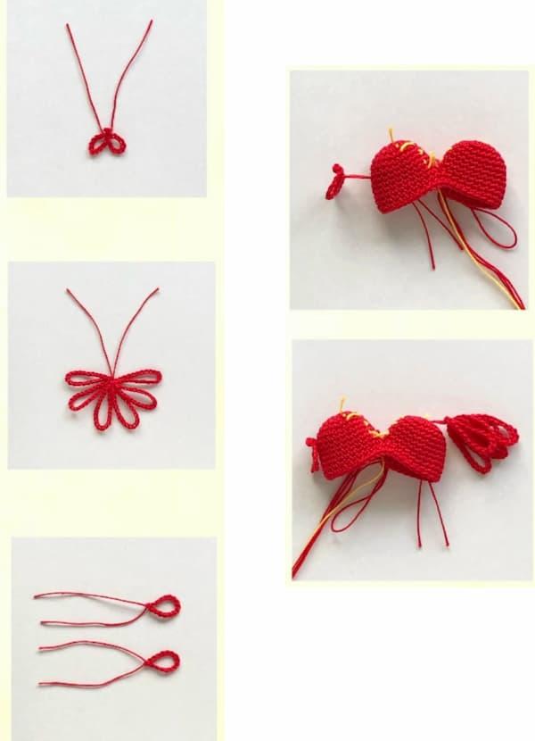 Амигуруми петушок на палочке крючком. Клюв, хвост, крылья, туловище