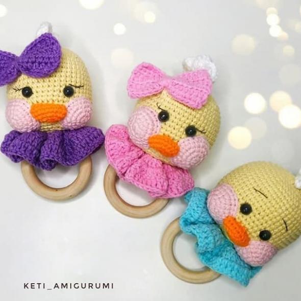 Амигуруми погремушка Lalafanfan крючком