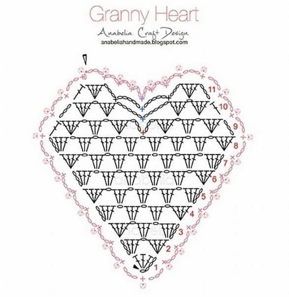 Амигуруми сердце-подвеска крючком