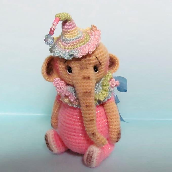 Амигуруми слоник артист крючком Амигуруми слоник артист крючком