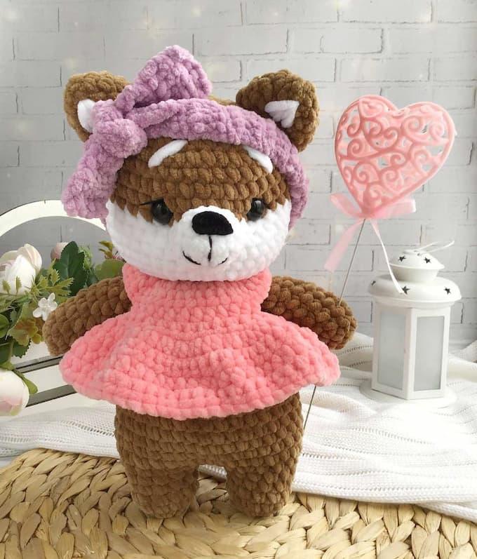 Амигуруми собачка Сиба-Ину крючком